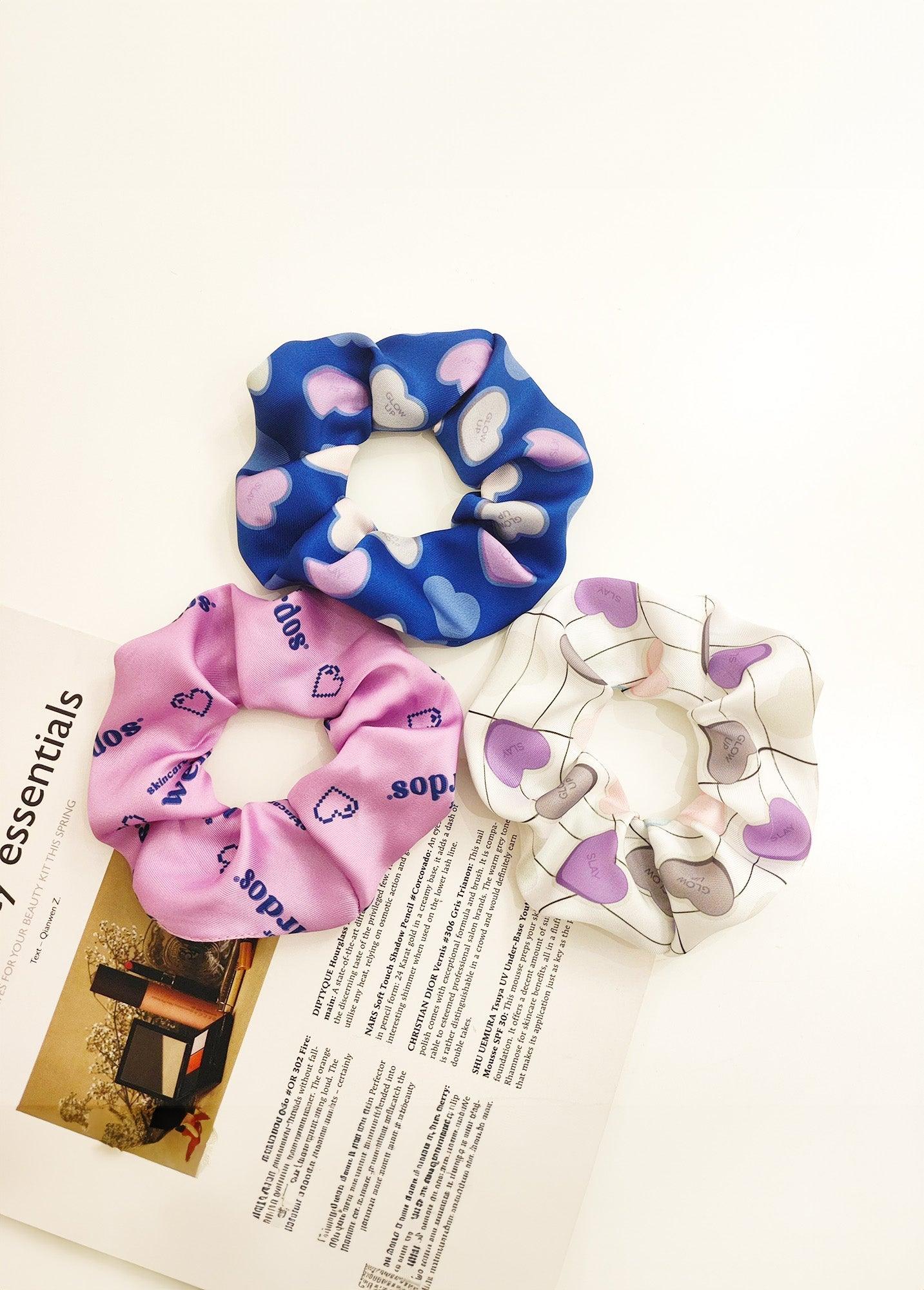 Recycled Scrunchie in Navy by Skincare for Weirdos - Touchy Feely