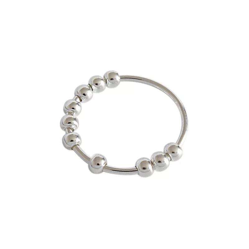 Sterling Silver Abacus Fidget Ring - Touchy Feely